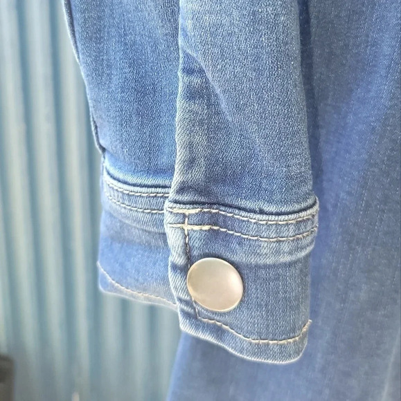 Velvet Heart Snap Long Sleeve Jean Dress  Small - Picture 12 of 16